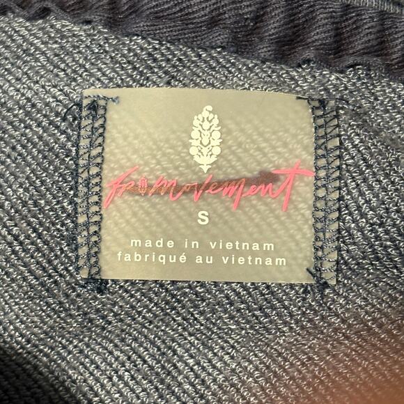 Free People ALL YOUR LOVE Oversized Hoodie Sweatshirt Supernova Blue S NWOT $128 - Picture 9 of 11